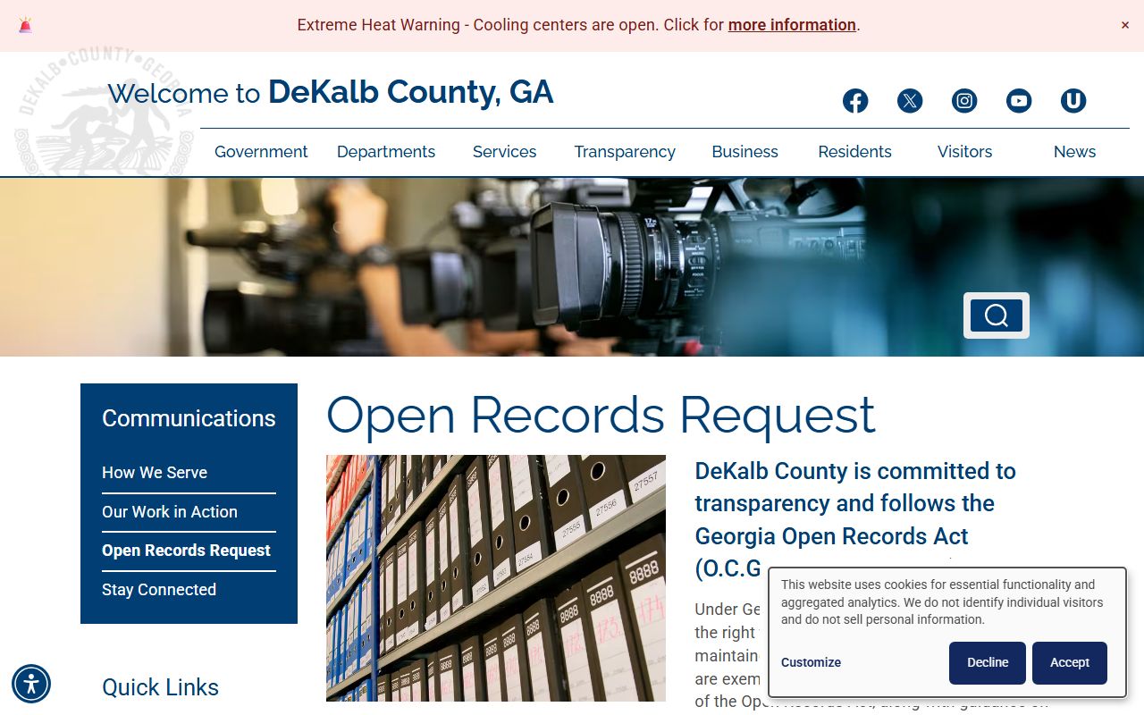 DeKalb County Clerk of Superior Court records county open records fallback