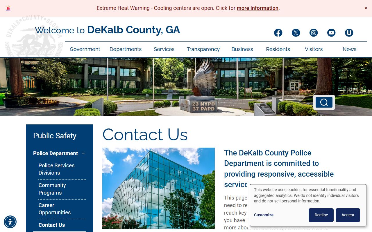 DeKalb County arrest records DeKalb Police contact and records page