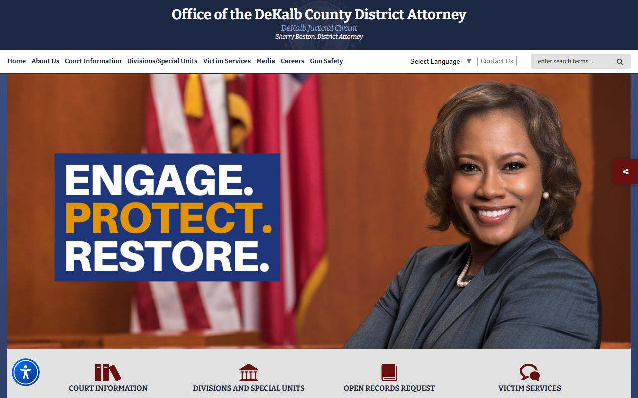 DeKalb County criminal court records District Attorney home page