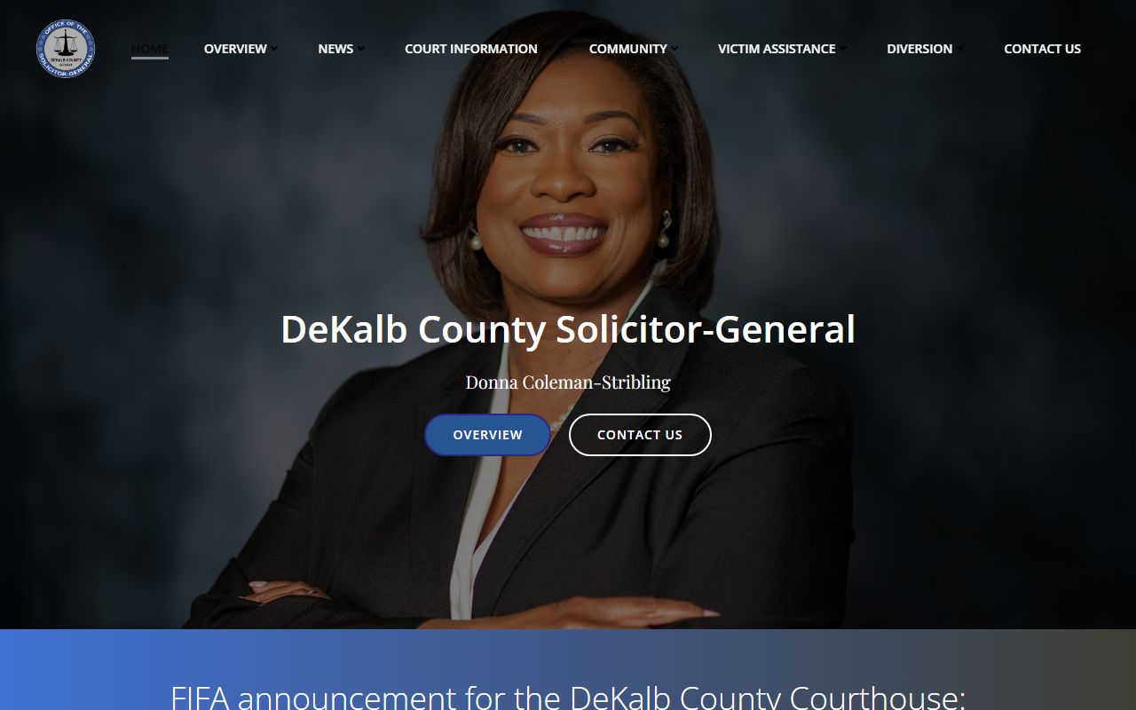 DeKalb County criminal court records Solicitor-General home page