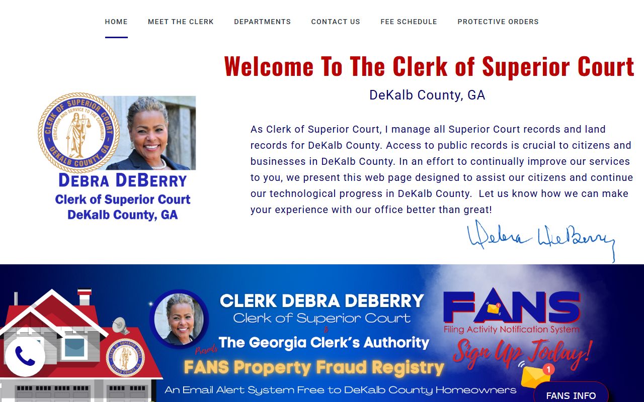 DeKalb County court records Clerk of Superior Court home