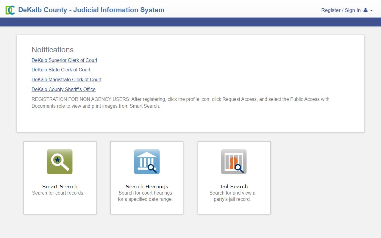 DeKalb County court records Odyssey portal