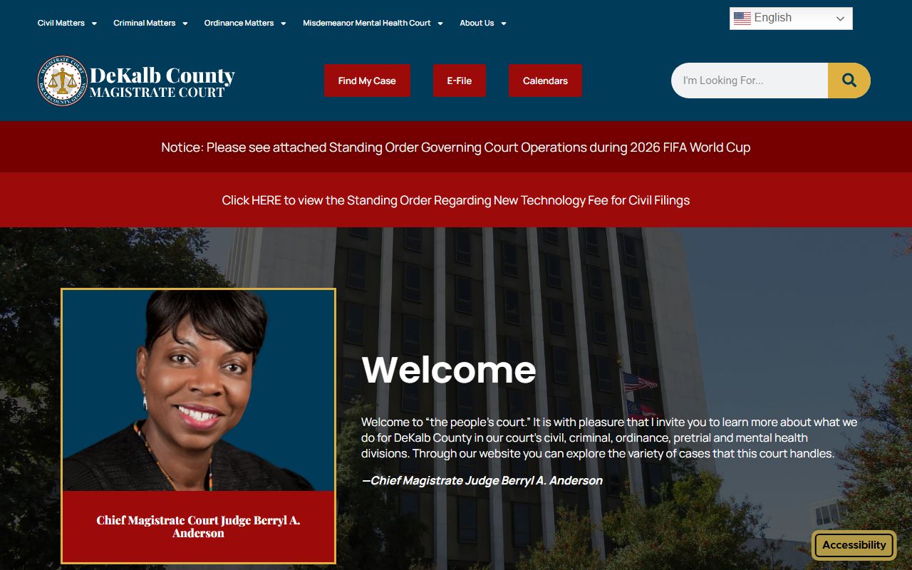 DeKalb County court records Magistrate Court home